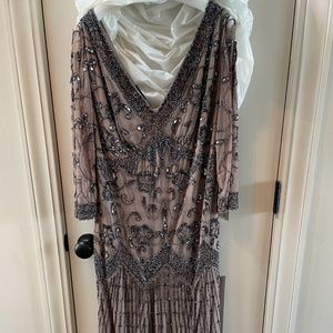 Camille nude & navy gown